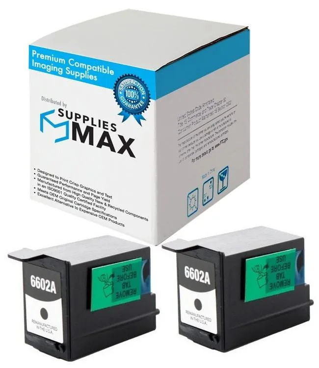 SuppliesMax SuppliesMax 98-01570_2PK Black Inkjet Cartridge 2 Pack — product photo