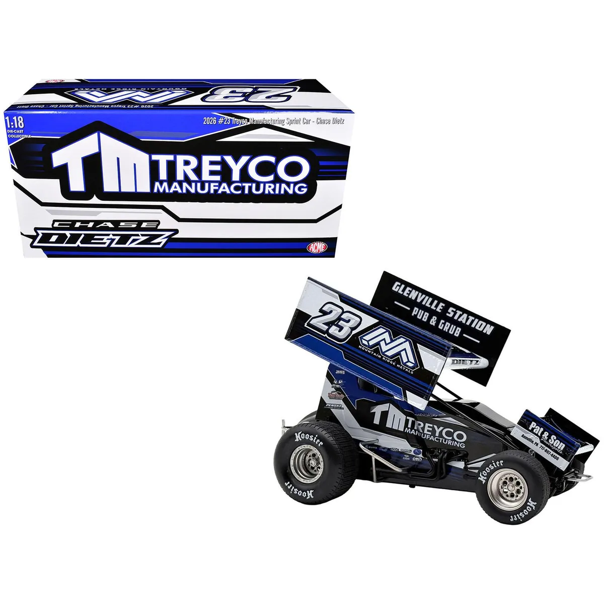 ACME ACME Winged Sprint Car #23 Chase Dietz Treyco Mountain Ridge Metals 1/18 Diecast 2026 — product photo