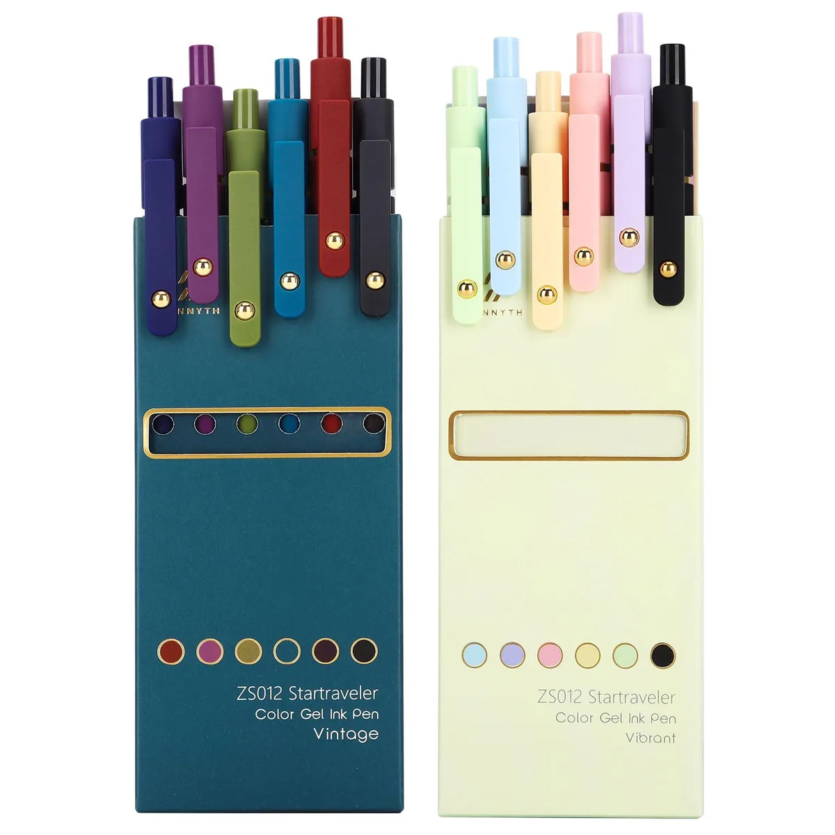  Ddaowanx Colored Gel Pens 0.5mm Fine Point Retractable 12 Pack — product photo