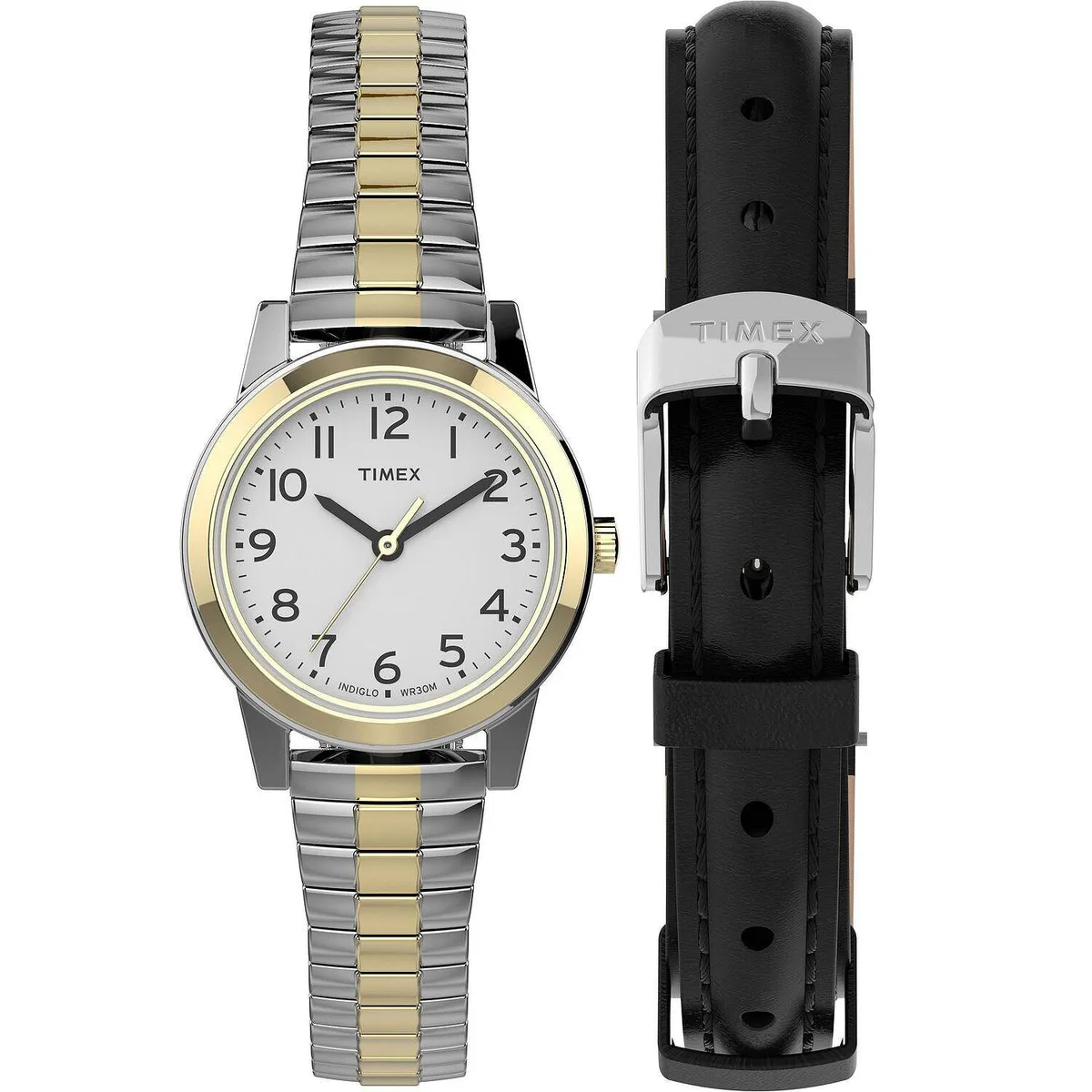TIMEX TIMEX Main Street 26 mm Quartz Watch with Expansion Band & Leather Strap — product photo