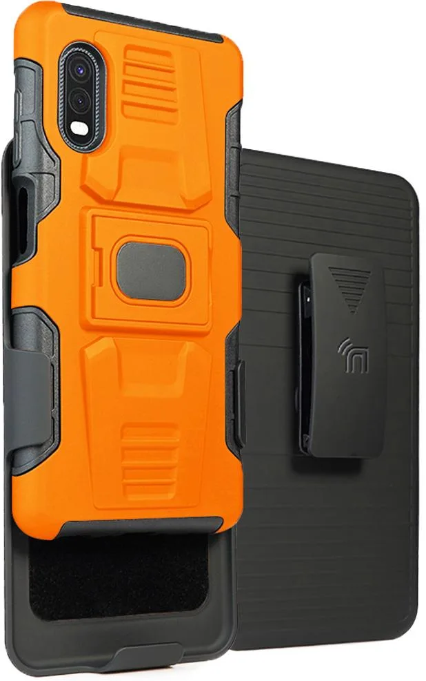 Nakedcellphone Nakedcellphone Rugged Case Stand Belt Clip Galaxy XCover Pro SM-G715 Orange — product photo