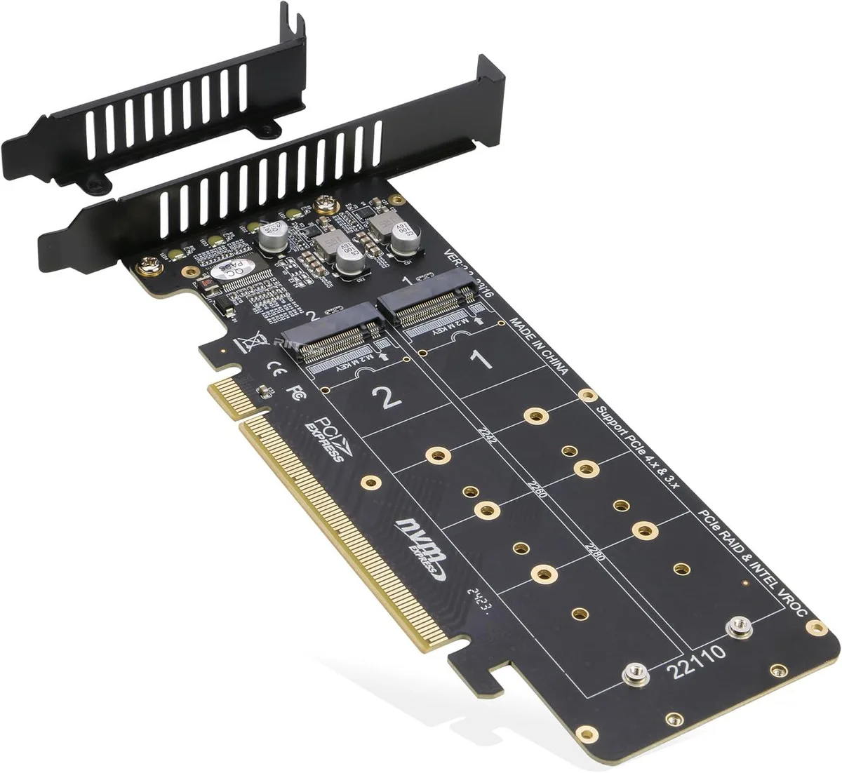 RIITOP RIITOP Quad M.2 NVMe to PCIe 4.0 X16 Adapter Without Bifurcation — product photo