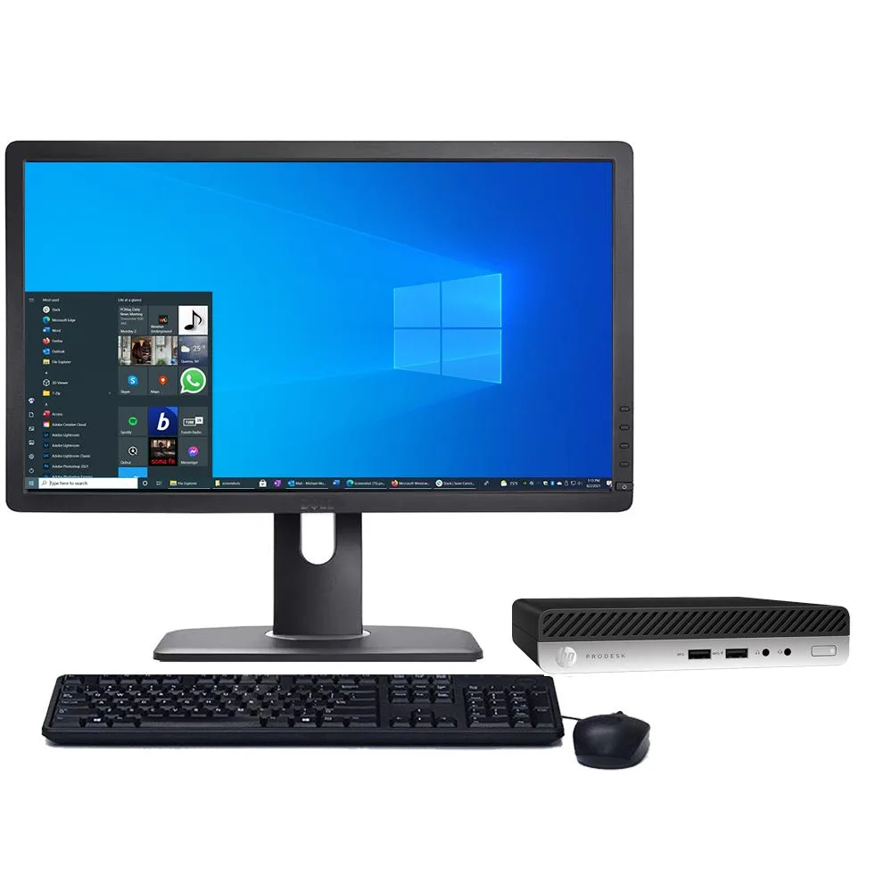 HP HP ProDesk 400 G5 SFF desktop PC i5-9700T 2.2GHz 16GB 128GB SSD 24 — product photo