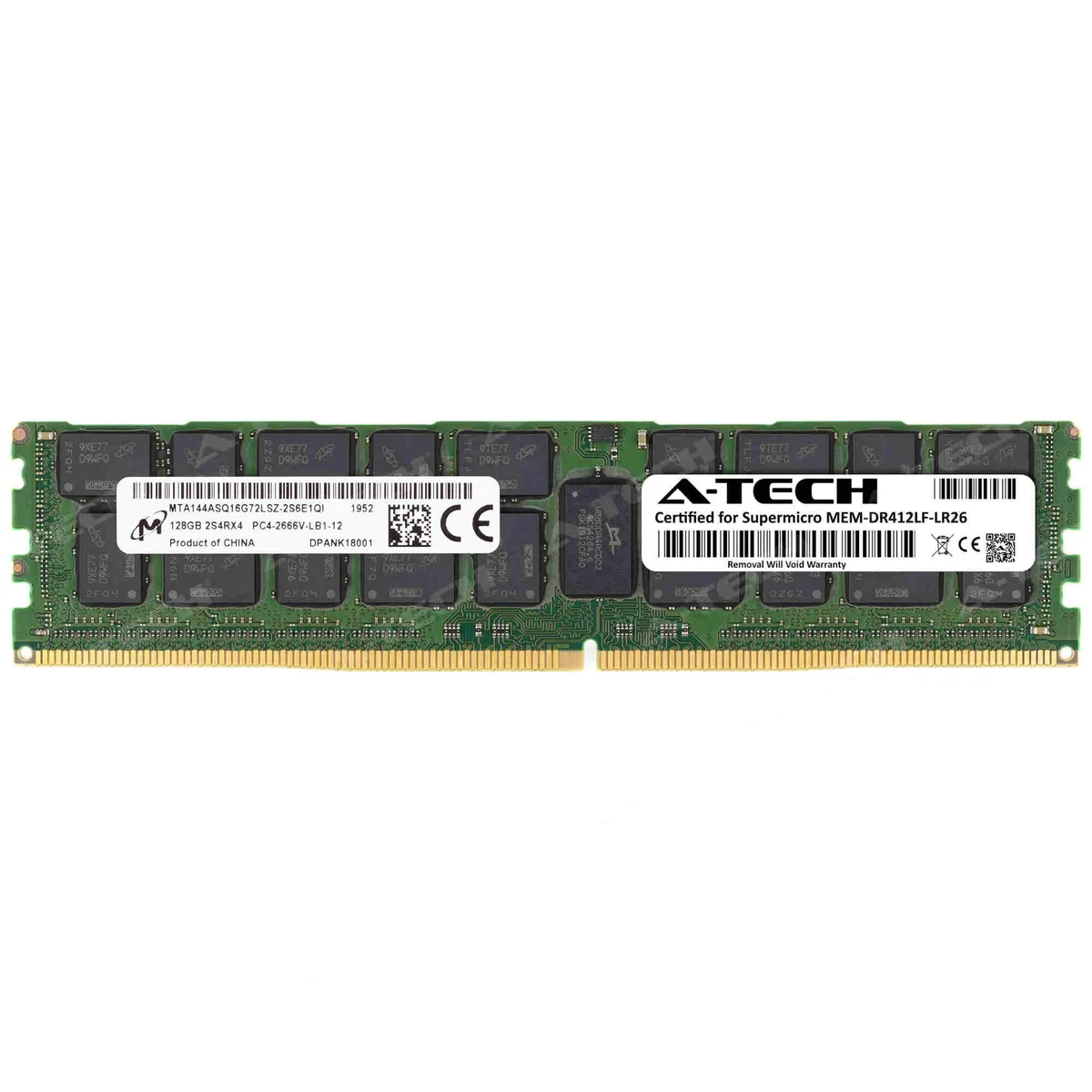 A-Tech A-Tech 128GB DDR4 2666MHz ECC LRDIMM 288-Pin Server RAM — product photo