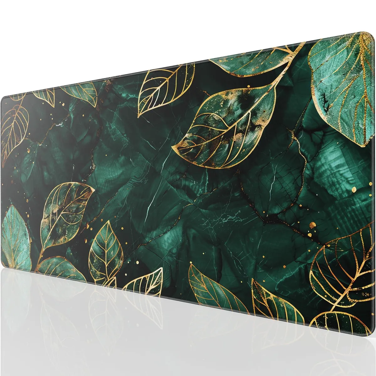KEHIPI KEHIPI Extended Mouse Pad Green Leaves 31.5x15.7in — product photo