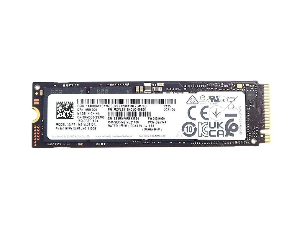 SAMSUNG SAMSUNG MZ-VL2512A 512GB NVMe internal SSD — product photo