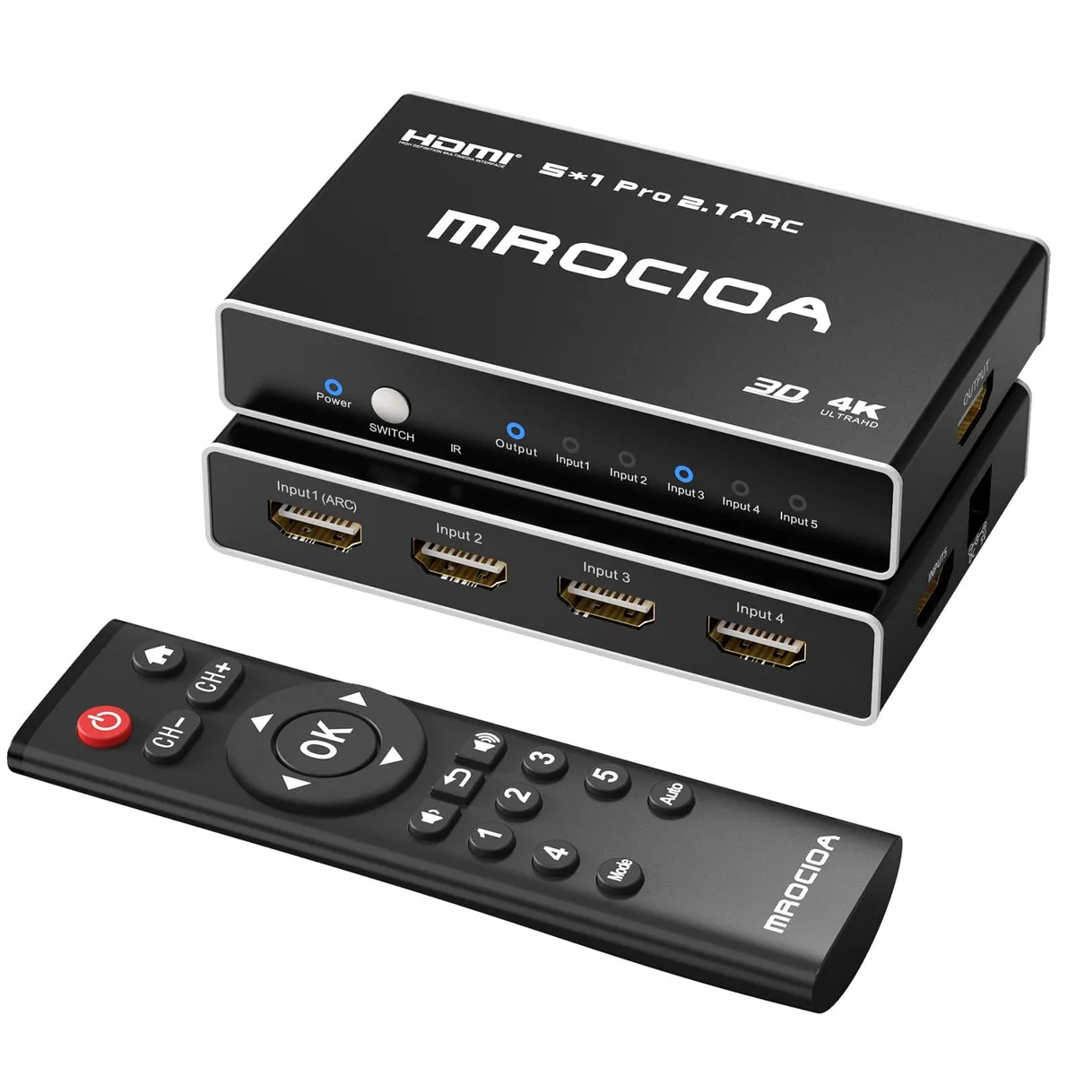 Mrocioa Mrocioa D521ARC 5 Port HDMI 2.1 Switch 8K 4K 120Hz ARC — product photo