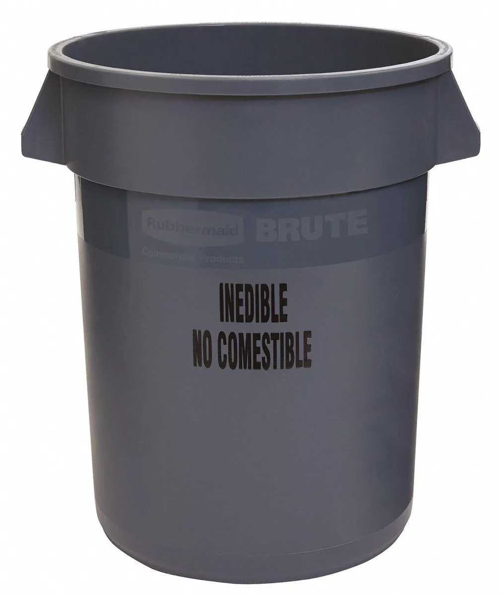 Rubbermaid Rubbermaid FG263256GRAY BRUTE 32 gal Round Heavy Duty Plastic Can Gray — product photo