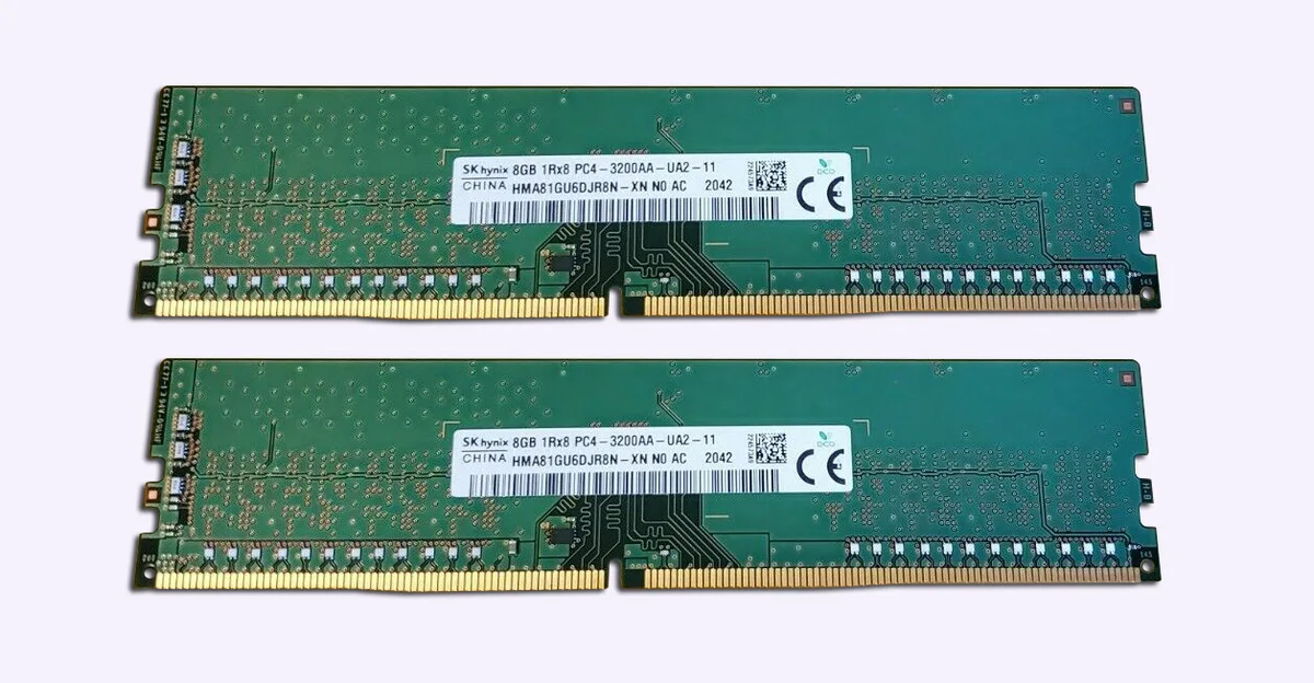 SK hynix SK hynix HMA81GU6DJR8N-XN 16GB (2x8GB) DDR4 3200 CL22 1.2V UDIMM — product photo