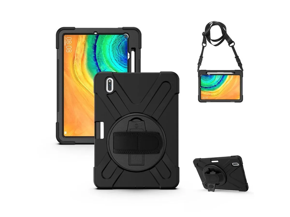 BONAEVER BONAEVER case for Huawei MatePad Pro 10.8 inch with stand, pencil holder, hand strap, shoulder strap — product photo