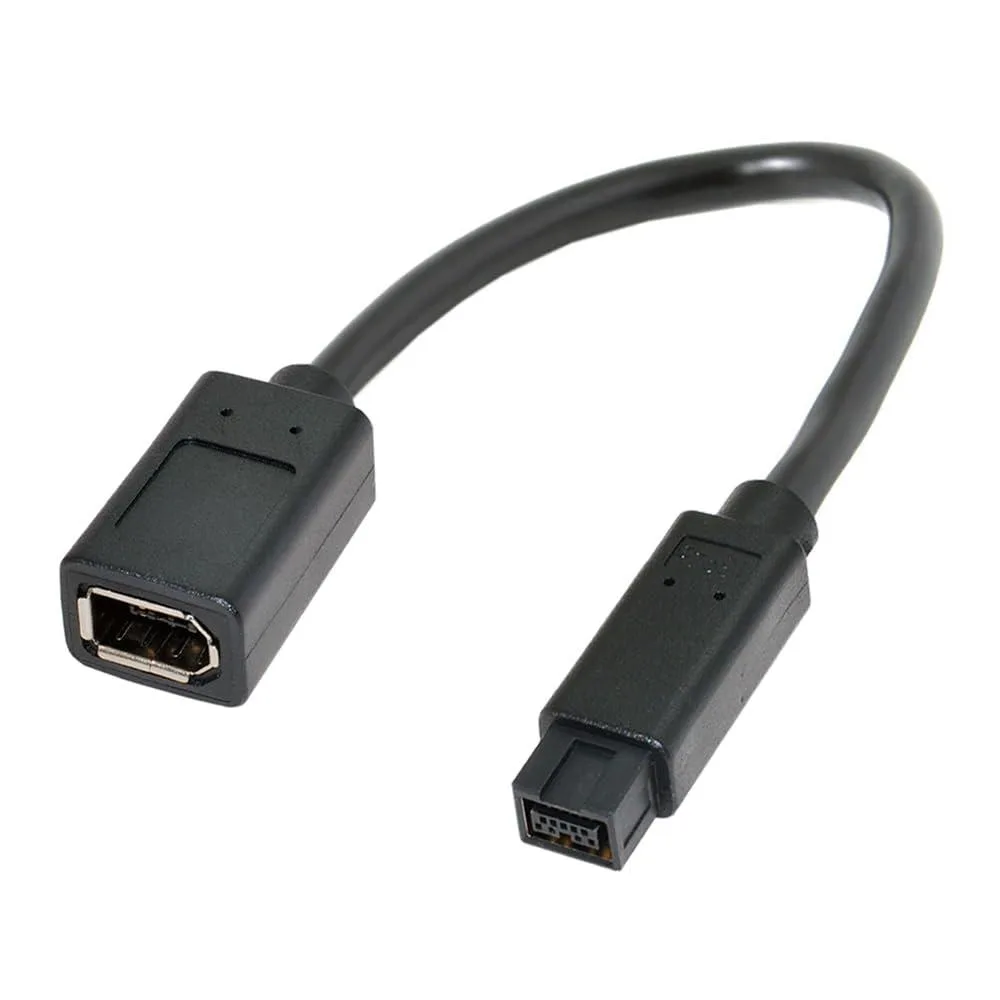 LORDWORLD LORDWORLD IEEE 1394 6-Pin Female to 9-Pin Male FireWire 400 to 800 Cable 20cm — product photo