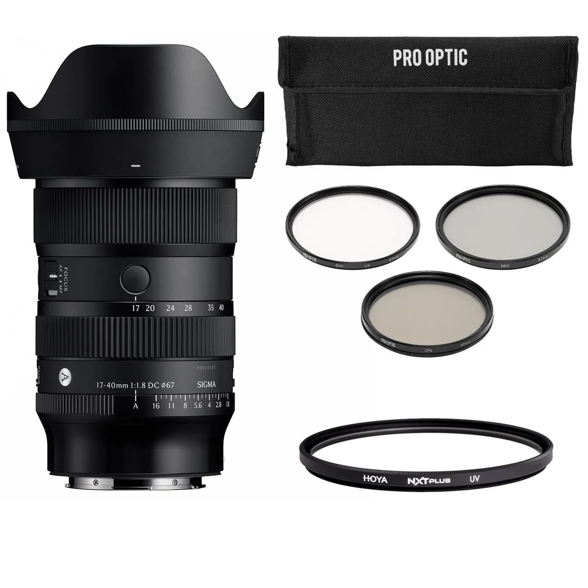 SIGMA SIGMA 17-40mm f/1.8 DC Art Lens for L Mount with 67mm Filter Kit — product photo