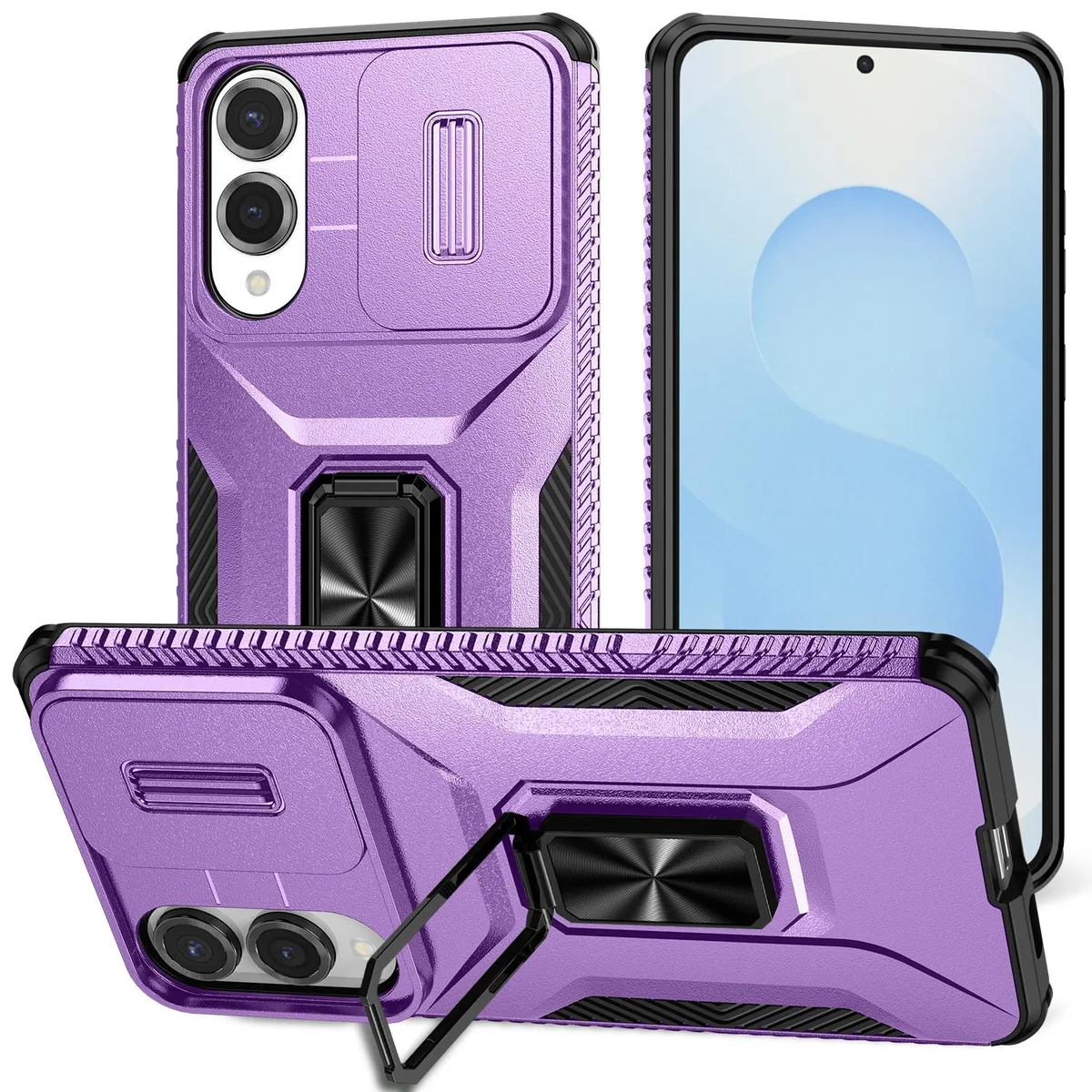 TYJKeJi TYJKeJi Case with Stander Holder KickStand for Samsung Galaxy S25 Edge Purple — product photo