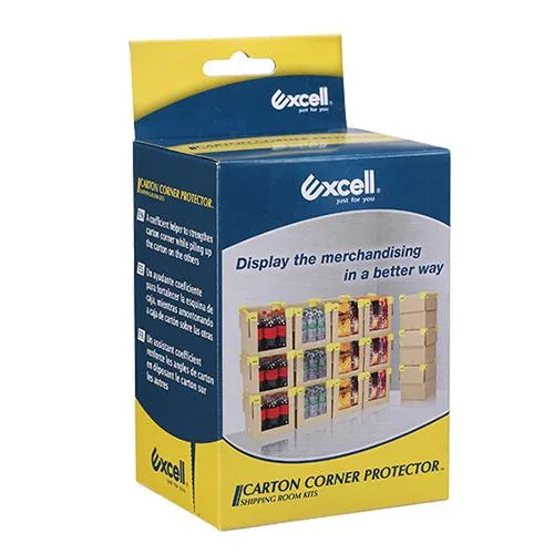 Excell Excell Carton Flap Closure 4-pack Yellow HET-23721YL — product photo
