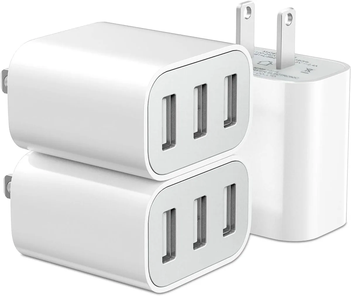 ONITOON ONITOON 3-Port USB Wall Charger 100-240V White 3 Pack — product photo