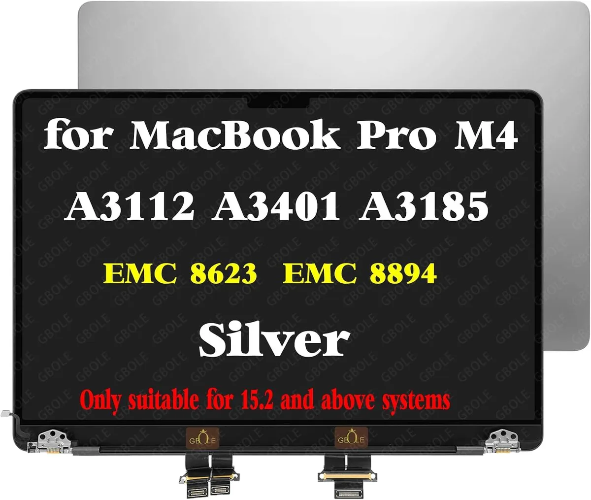 NUOLAISUN NUOLAISUN MacBook Pro A3112 A3401 A3185 EMC 8623 EMC 8894 M4 2024 laptop screen Silver — product photo