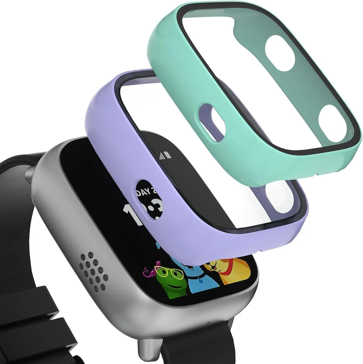 ETEIZU ETEIZU Screen Protector Case for AT&amp;T amiGO Jr Watch 2 Teal Purple accessory — product photo