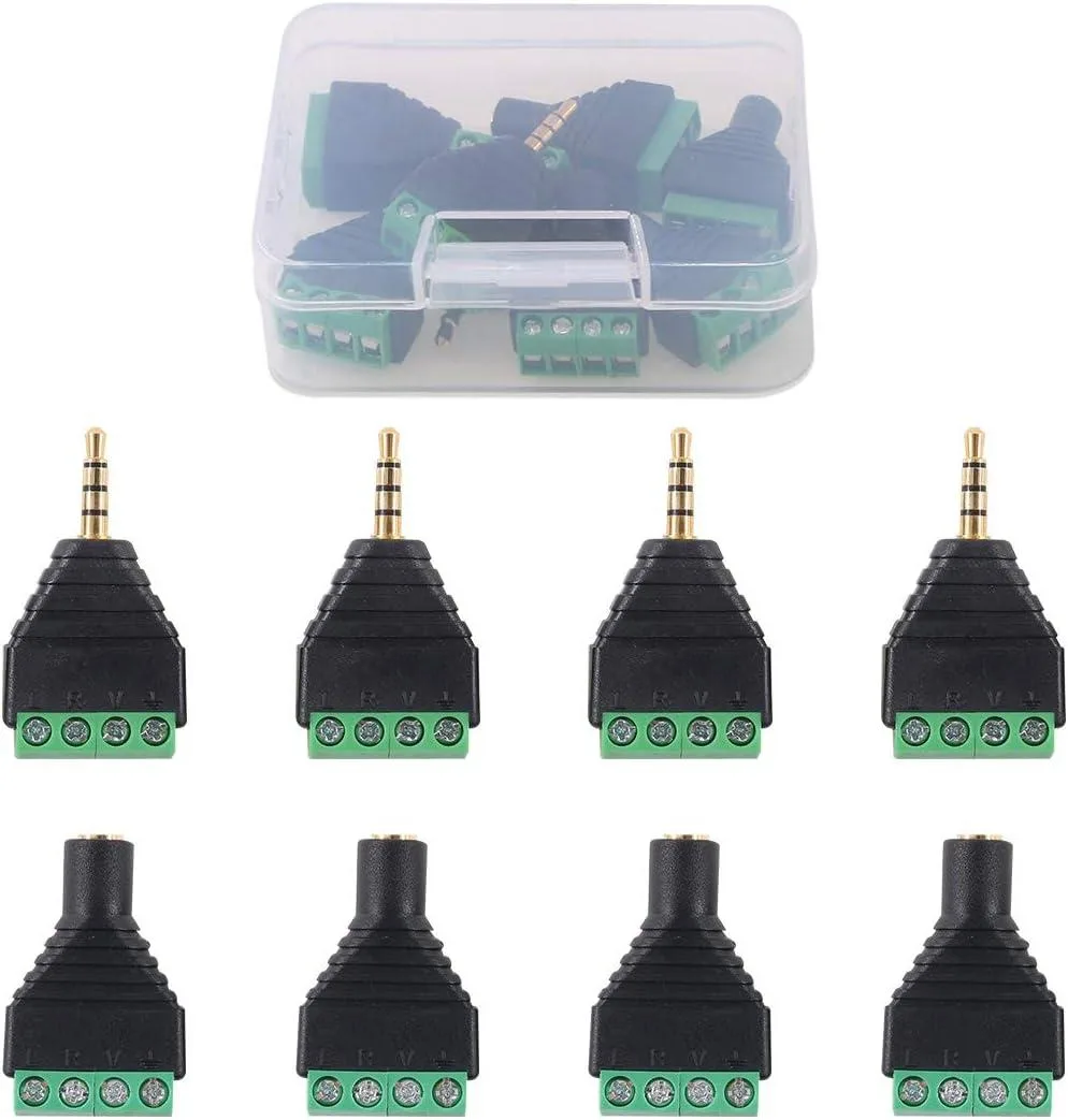Boxwave Boxwave 3.5 mm TRRS audio adapter 8-piece set — product photo