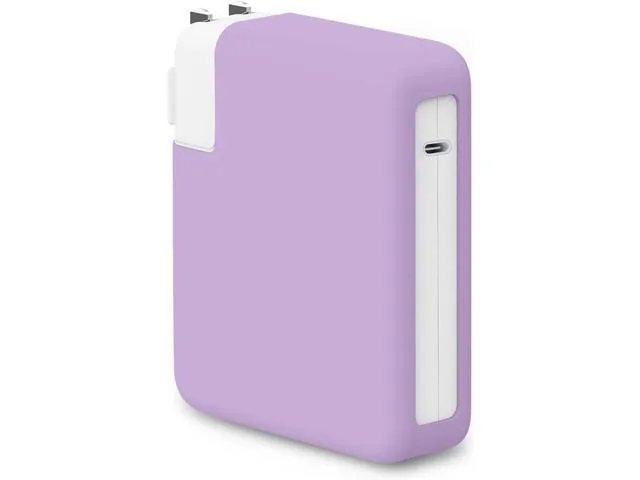 LORDWORLD LORDWORLD 140W Silicone Charger Cover for MacBook Pro 16 2021-2024 Pink Purple — product photo