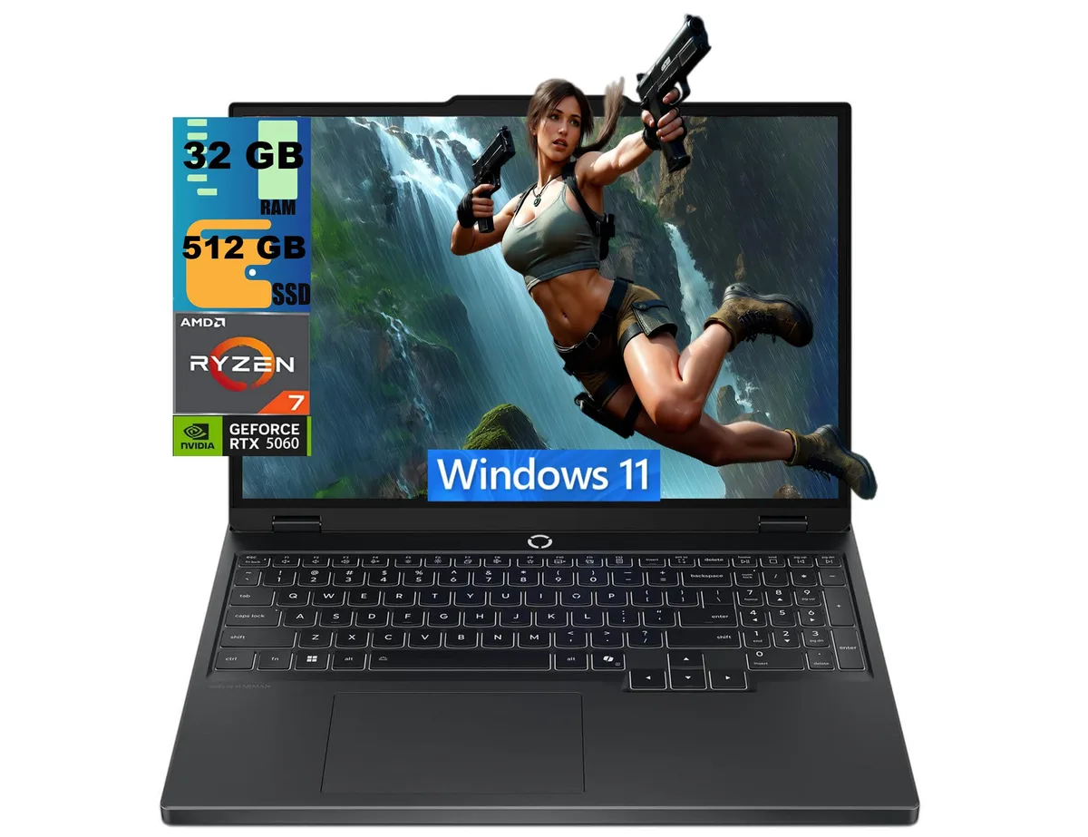 Lenovo Lenovo Legion 5 15 gaming laptop AMD Ryzen 7 260 RTX 5060 32GB 512GB 15.1" WQXGA OLED — product photo