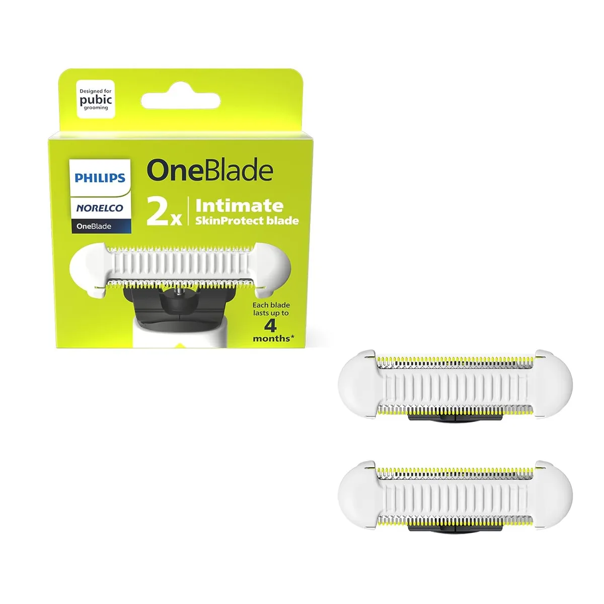 Norelco Norelco QP229/80 OneBlade Intimate SkinProtect Blades 2 pack trimmers for men — product photo
