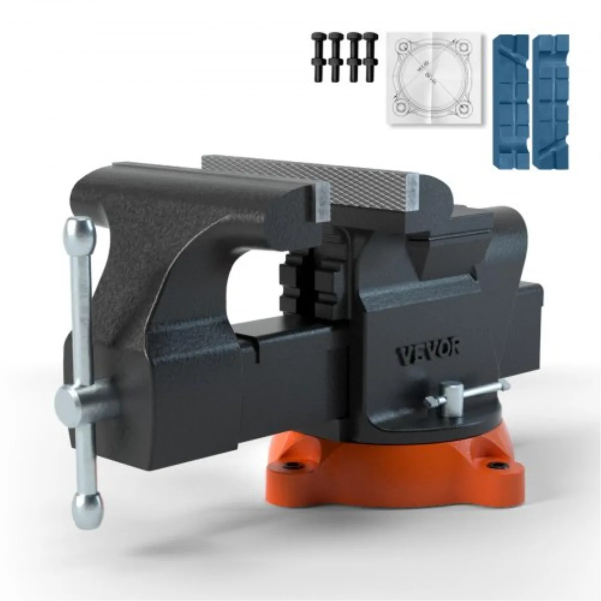 VEVOR VEVOR 6" Bench Vise w/ Anvil 360 Swivel Locking Base Ductile Iron — product photo