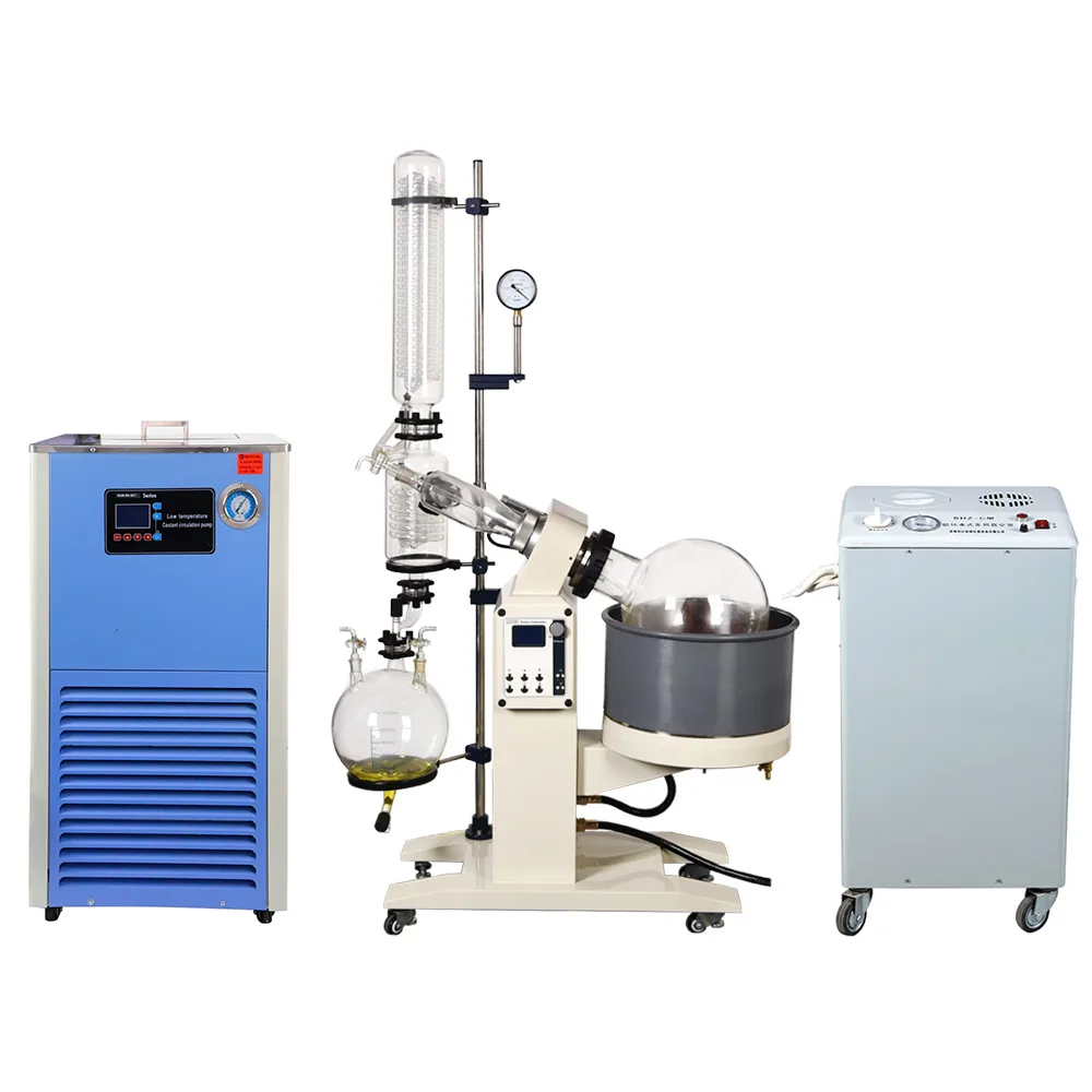 HNZXIB HNZXIB RE1020 20L Rotary Evaporator Turnkey Set Motor Lifting Chiller Vacuum Pump — product photo