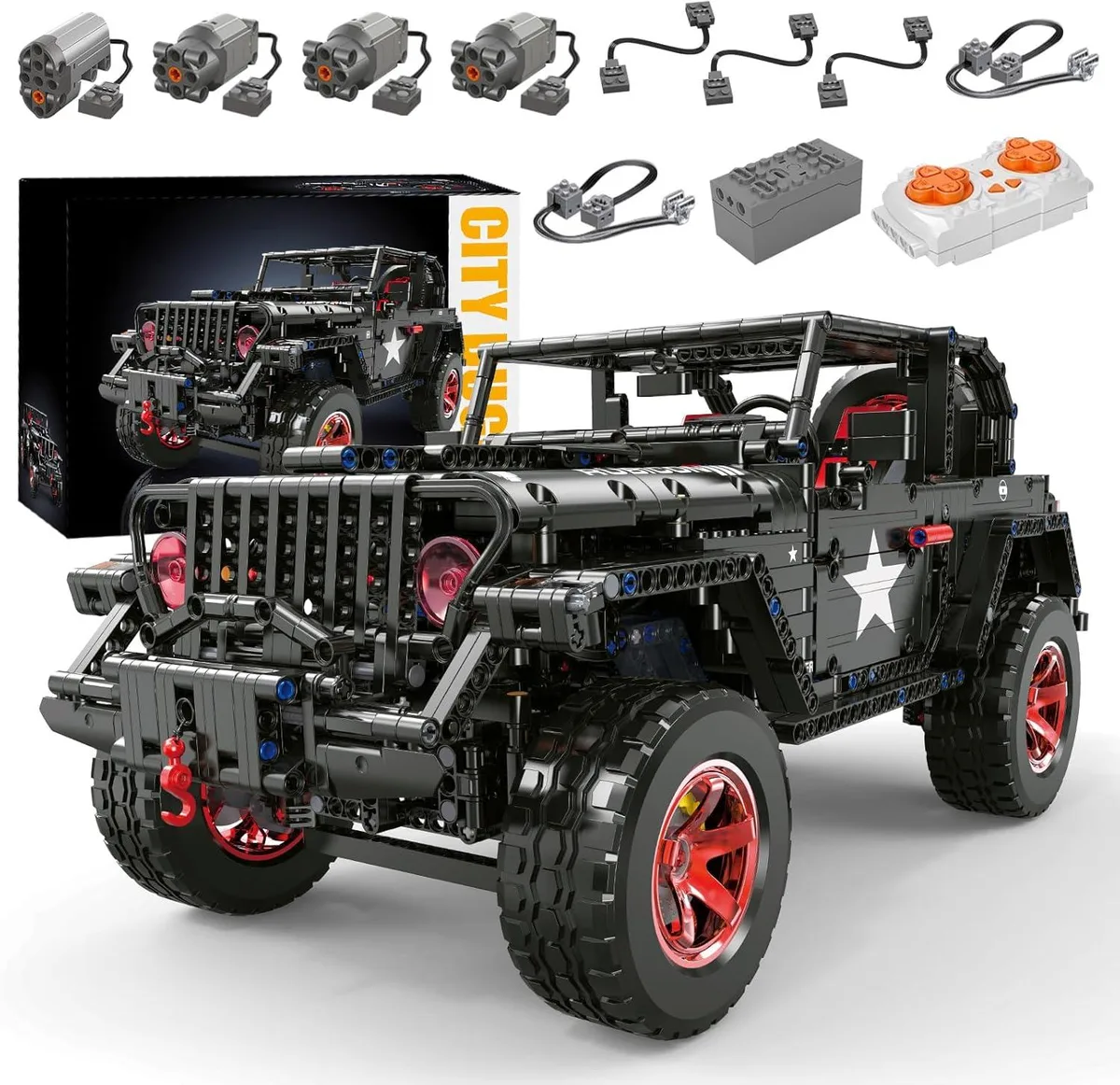 usbroway usbroway 1/8 Scale Wrangler Black Warrior RC Building Kit 2272pcs — product photo