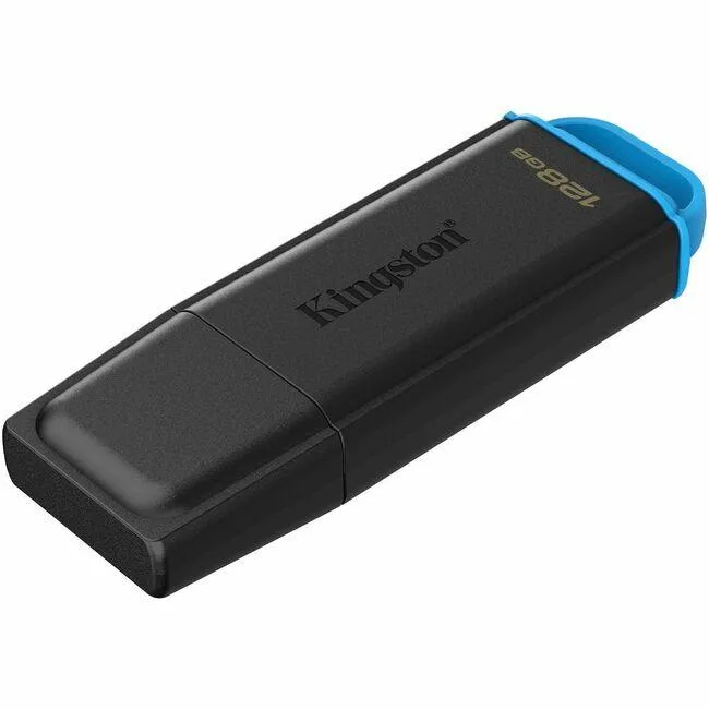 Kingston Technology Corp. Kingston Technology Corp. DataTraveler Exodia USB flash drive 128 GB USB 3.2 Gen 1 Type A USB 2.0 Black Blue — product photo