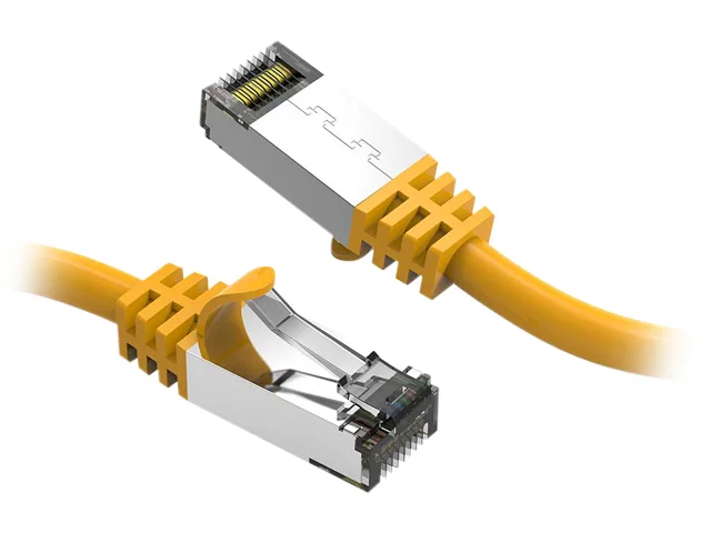 Nippon Labs Nippon Labs 60CAT8-2-26YW Cat8 network ethernet cable 2 ft yellow 26 AWG 40Gbps 2000MHz — product photo