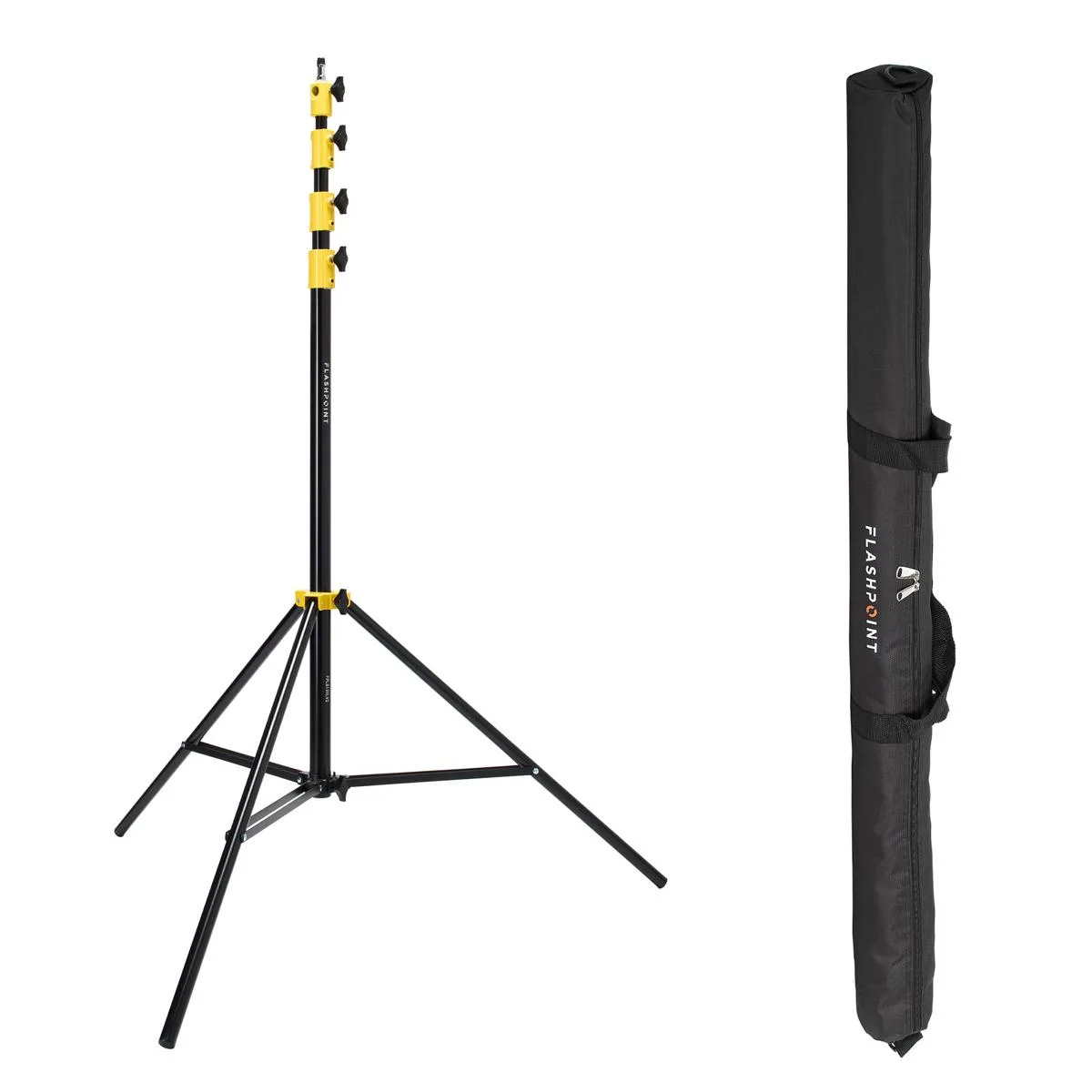Flashpoint Brand Flashpoint Brand 13' Yellow Pro Air-Cushioned Heavy-Duty Light Stand — product photo