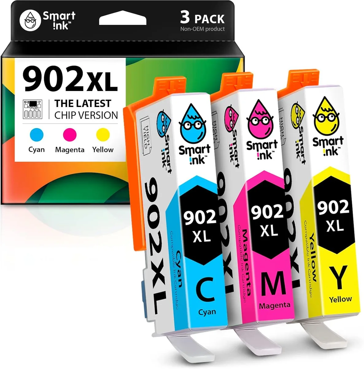 NuoTo NuoTo HP 902 XL C/M/Y Combo Pack 3 Cartridges 825 Pages — product photo