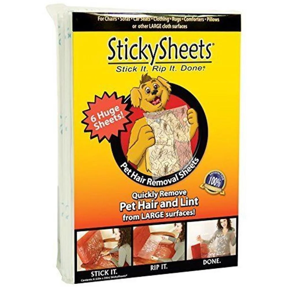 As Seen On TV As Seen On TV STK-6PK Sticky Sheets Pet Hair Removal System 6 Sheets 23 x 35 inches — product photo