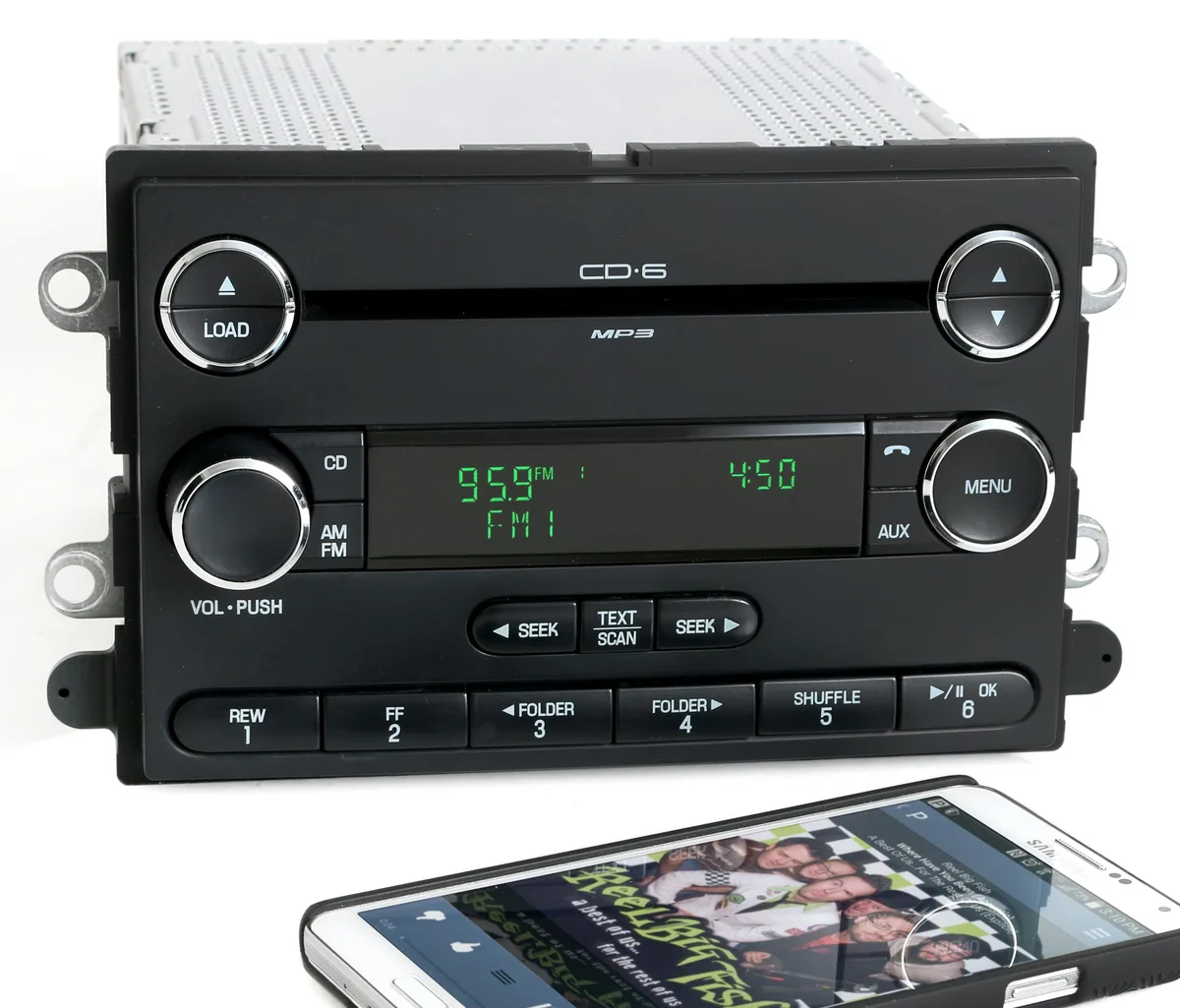 1 Factory Radio 1 Factory Radio 8G1T-18C815-GB Ford Taurus 2008-2009 AM FM 6 Disc CD Receiver Bluetooth Chrome — product photo