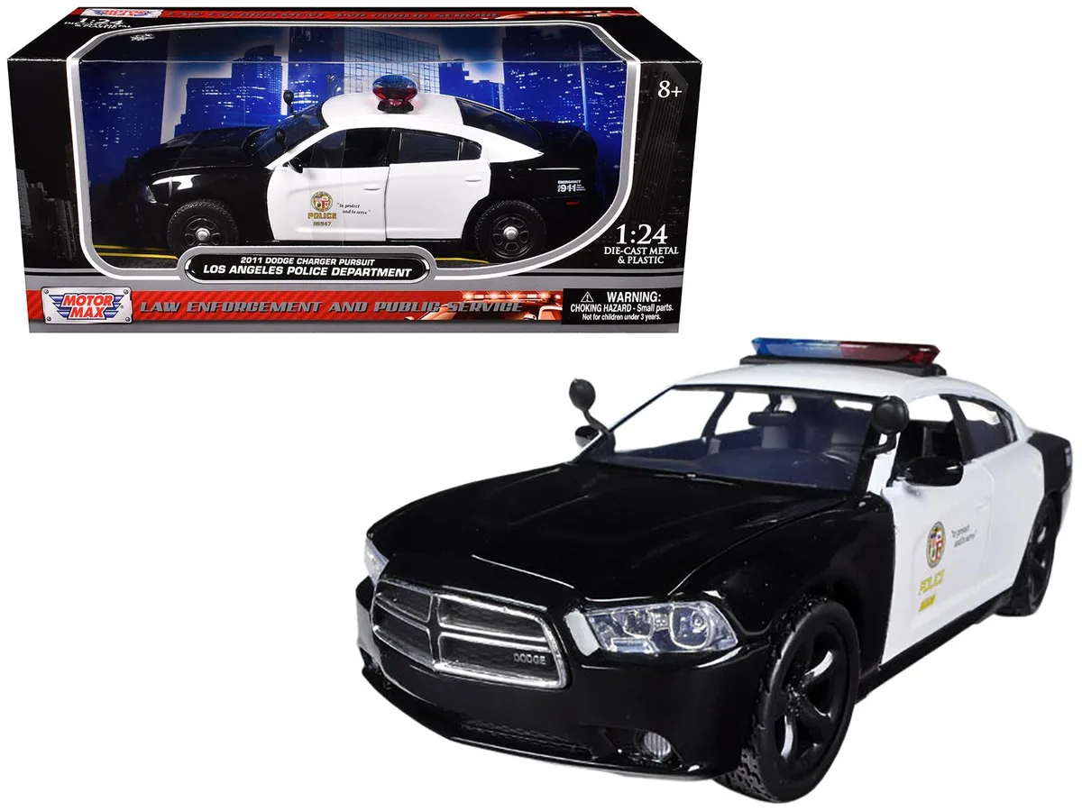 MOTORMAX MOTORMAX 2011 Dodge Charger Pursuit LAPD 1/24 Diecast — product photo