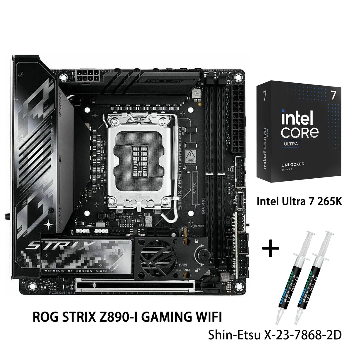 ASUS ASUS ROG STRIX Z890-I GAMING WIFI + Ultra 7 265K Intel motherboard — product photo