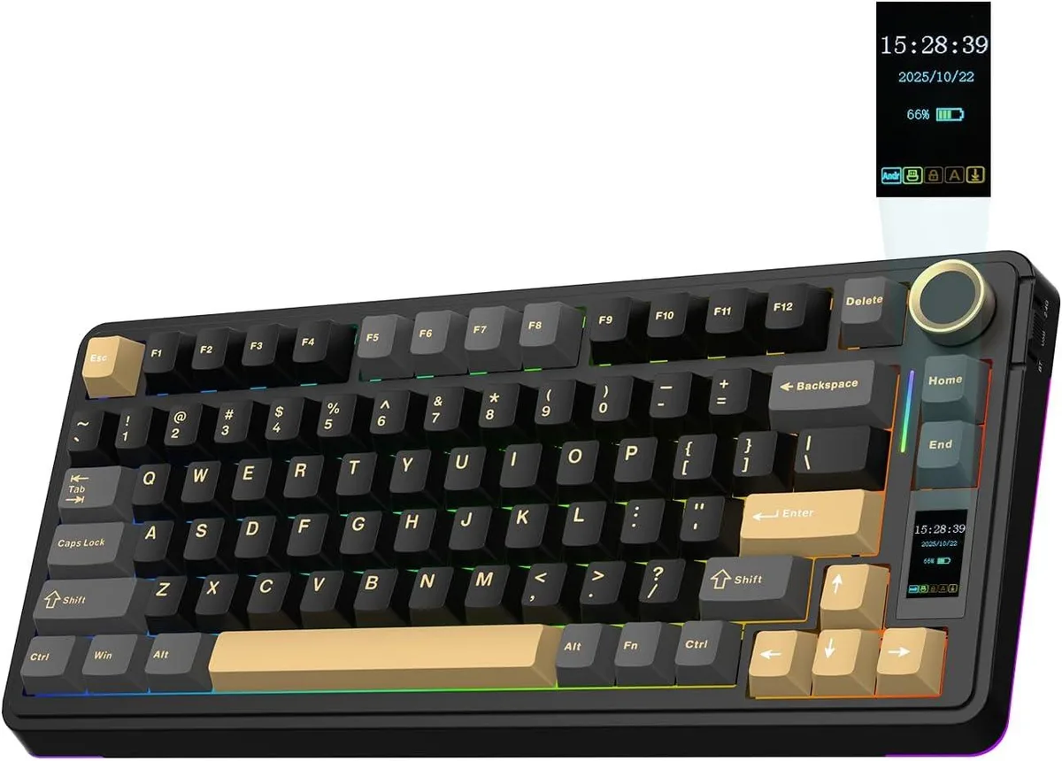 usbroway usbroway EA75 MAX 75% Gaming Keyboard Black Ice Vein Switch — product photo