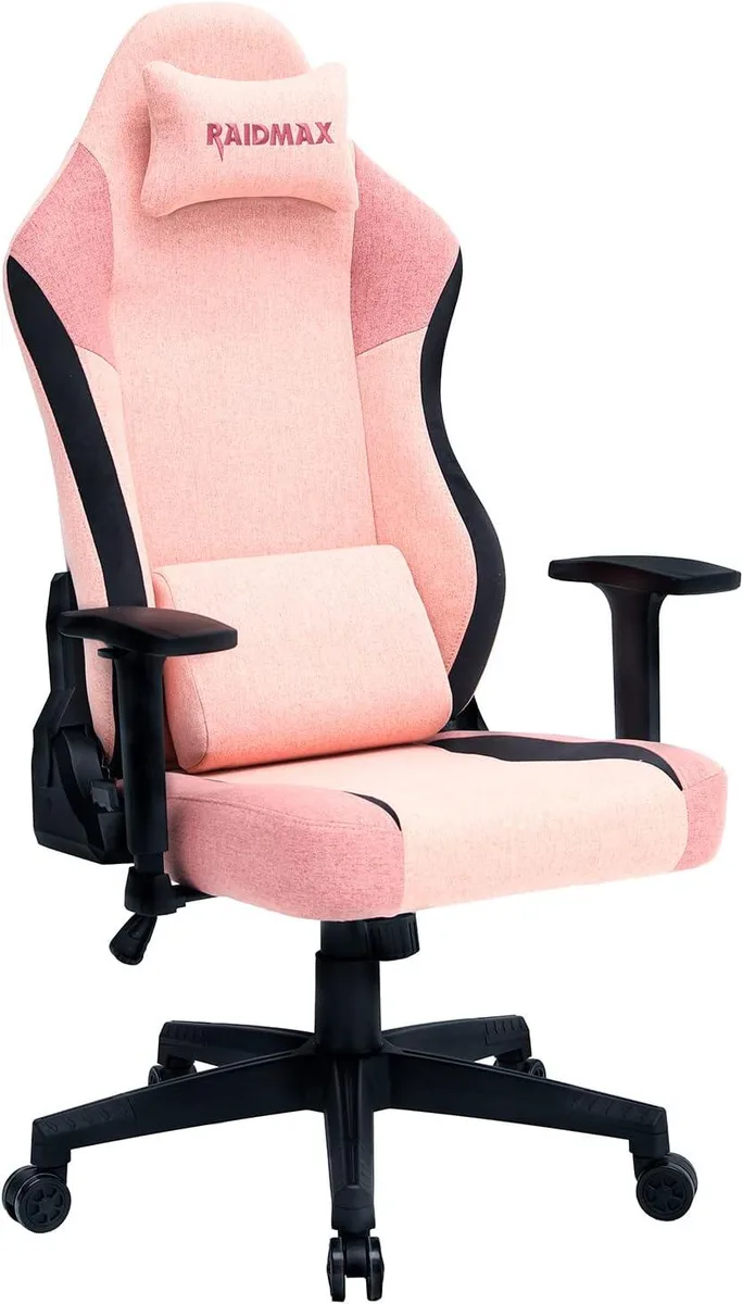 Raidmax Raidmax DK802PK gaming chair pink breathable fabric 300 lb — product photo