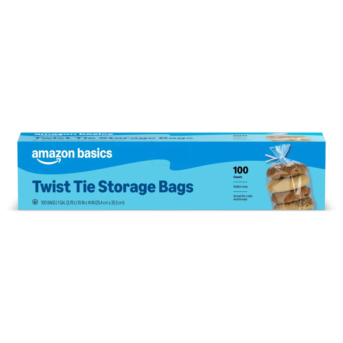 Clear plastic gallon storage bags with twist ties 100 count