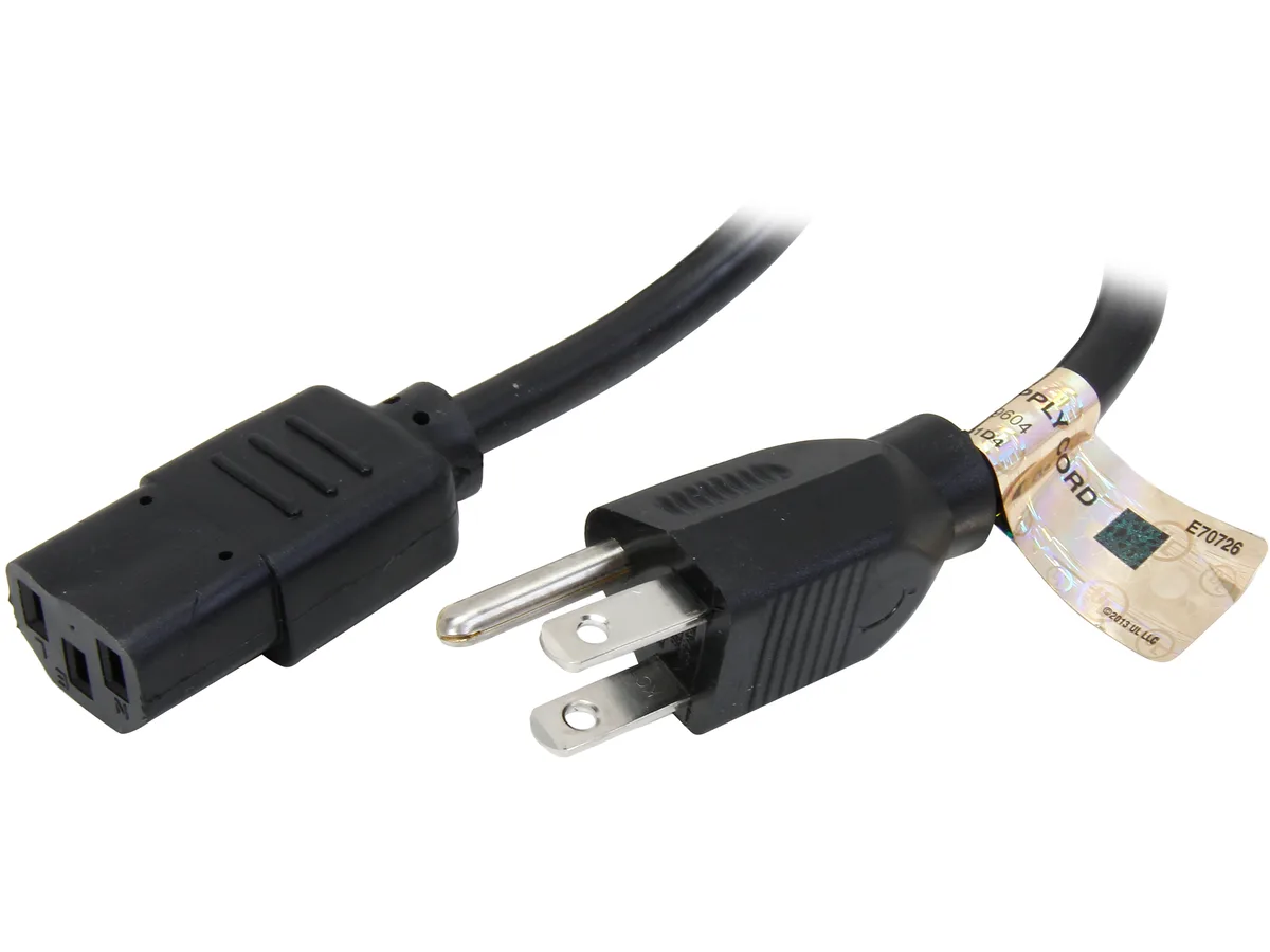 Tripp Lite Tripp Lite P010-012 computer power cord 12 ft NEMA 5-15P to IEC-320-C13 18 AWG 10A 125V black — product photo