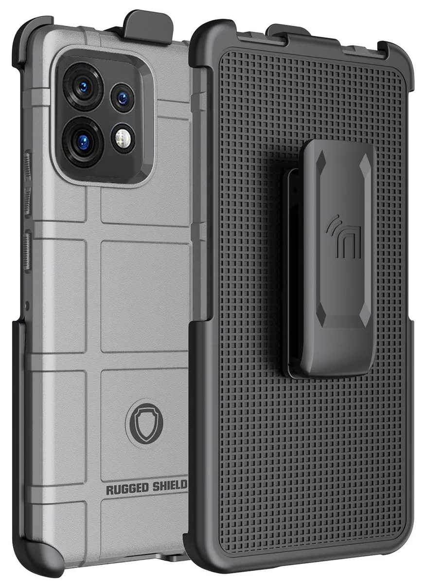 Nakedcellphone Nakedcellphone Special Ops Rugged Shield Case Holster Combo Gray Motorola Edge Plus 2023 — product photo