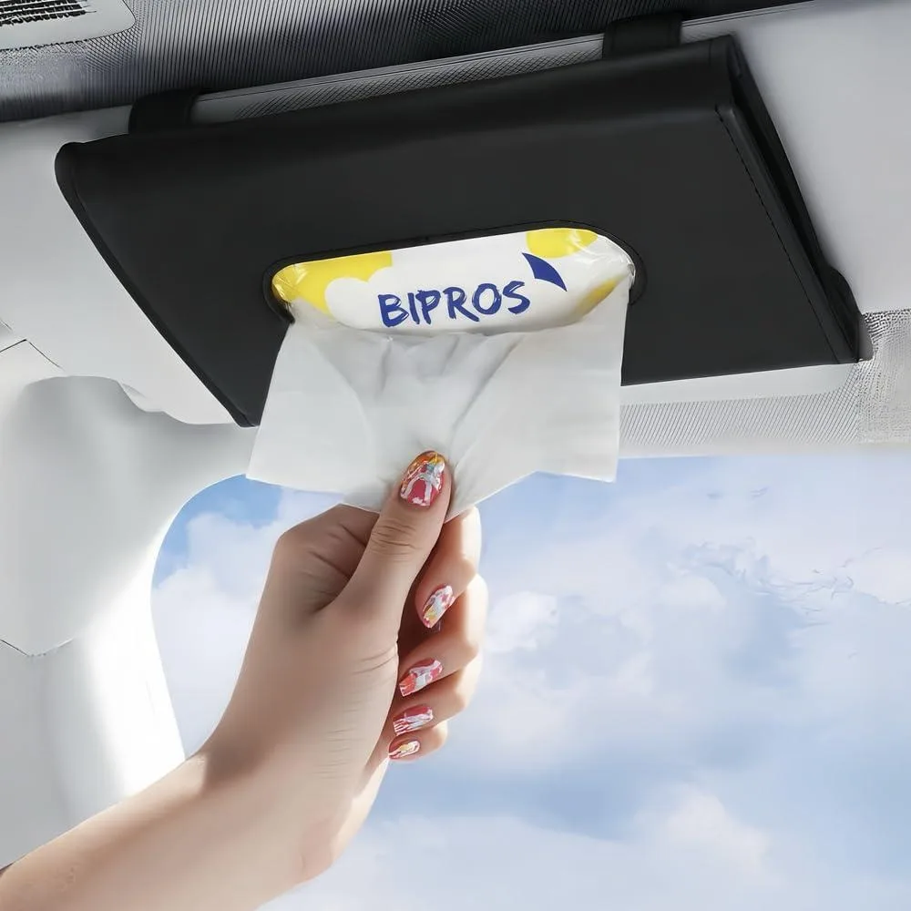  Car Tissue Holder Visor Lotion Tissues Included Applicator — product photo