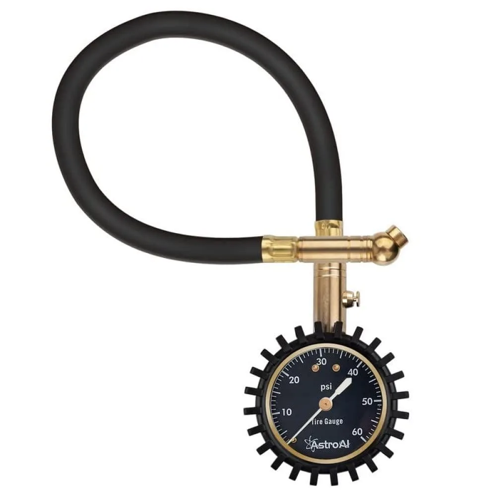 KEHIPI KEHIPI Tire Pressure Gauge 0-60 PSI ANSI B40.1 2" Glow Dial 360 Swivel Chuck — product photo