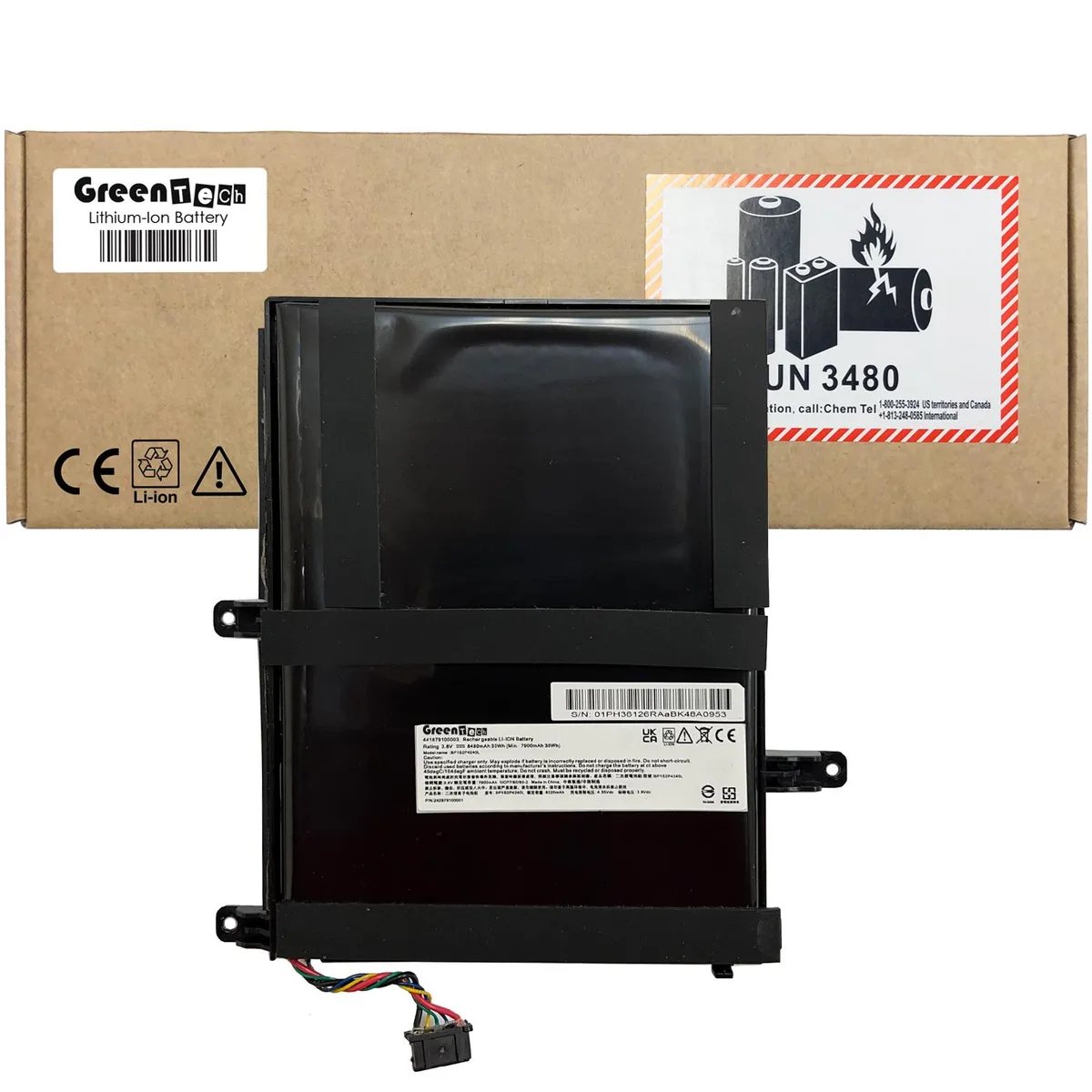 GreenTechLLC GreenTechLLC BP1S2P4240L laptop battery for Getac ZX70 3.8V 33Whr — product photo