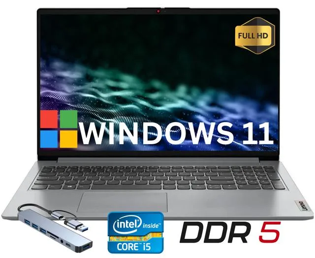 Lenovo Lenovo IdeaPad Slim 3i 15.6" FHD i5-1335U 12GB DDR5 256GB NVMe Windows 11 Home Grey — product photo