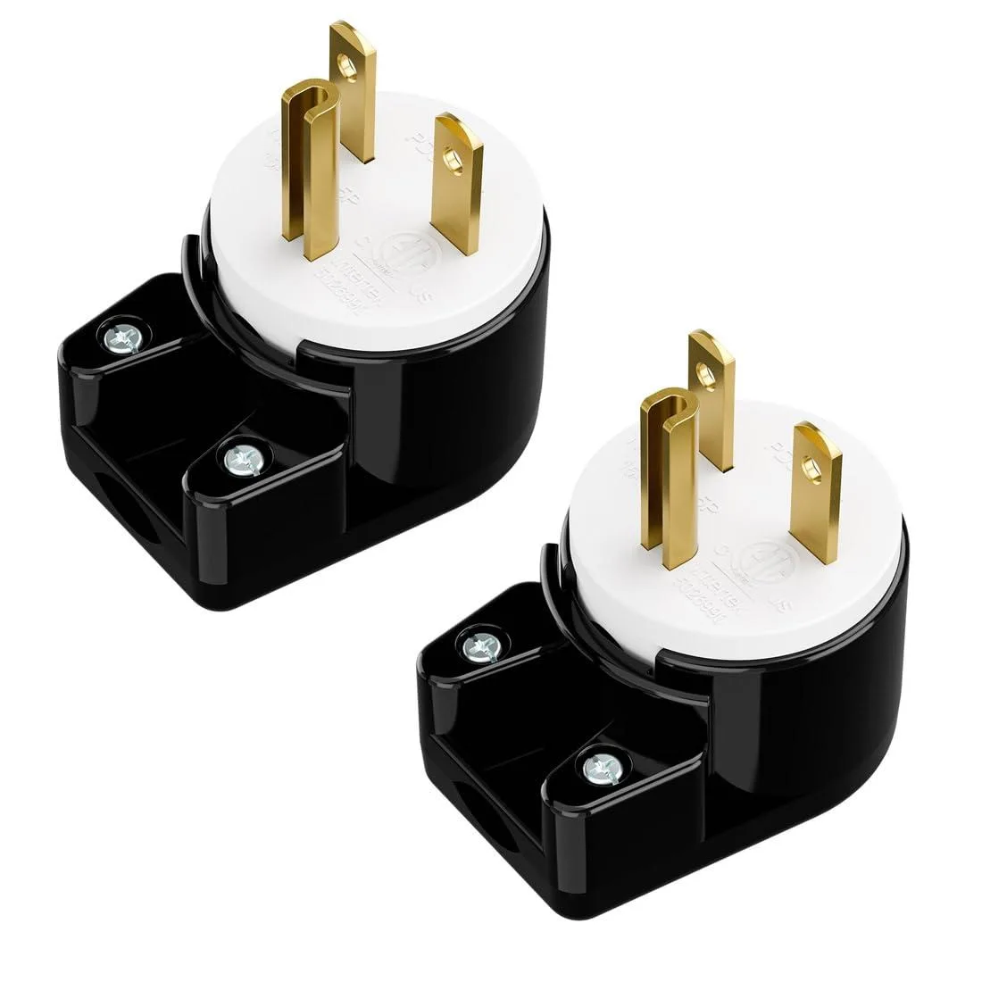 LORDWORLD LORDWORLD 2-Pack Nema 6-15P Right Angle Rotatable AC Plug 15A 250V — product photo