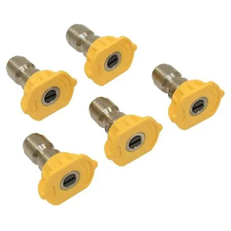 Yellow composite spray nozzle with 15 degree angle and size 4 marking