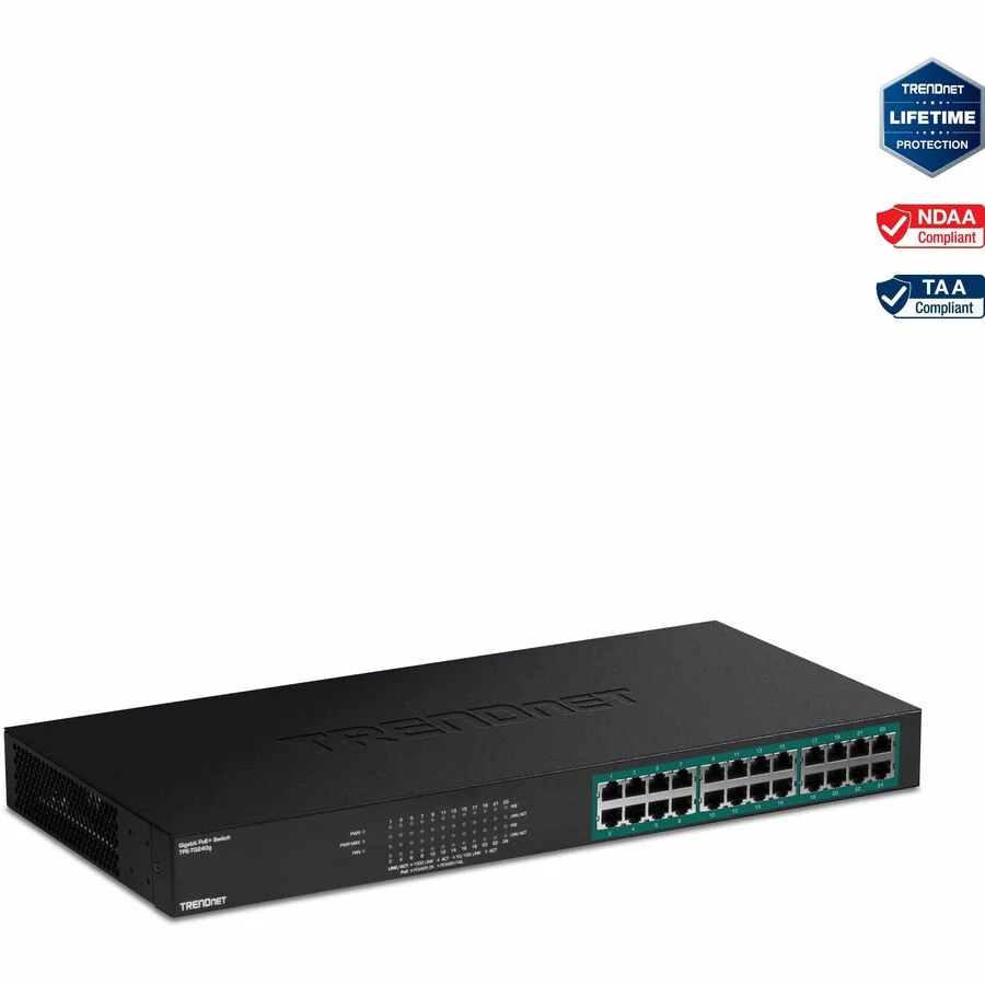 TRENDnet TRENDnet TPE-TG240g 24-Port Gigabit PoE+ network switch 370W — product photo