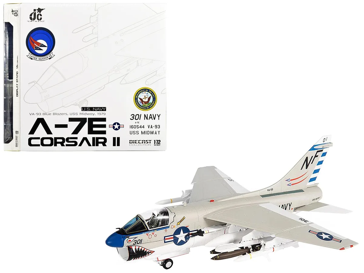 JC Wings JC Wings Vought A-7E Corsair II VA-93 Blue Blazers 1/72 Diecast Model — product photo
