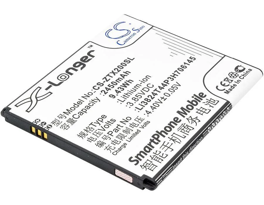 Rectangular replacement battery pack, dark finish, labelled Cameron Sino